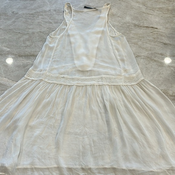 Zara | White Drop Waist Cottagecore Slip Dress | Ivory | Medium - Picture 11 of 13